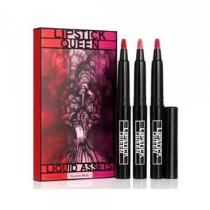 LÁPIZ LABIAL QUEEN Brillo Lápiz Labial JUEGO TRÍO de TRES Activos Líquidos Rojo, Rosa, Melocotón - Imagen 1 de 1