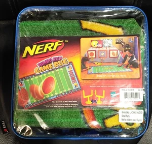 NIP: Nerf Jumbo Fun Game Rug With Goal Posts, Football & Football Tee 31" X 54" - Picture 1 of 5