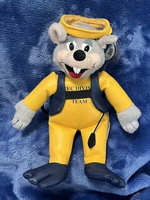 Chuck E Cheese DIVE Diver Scuba Diving Team Plush Stuffed Animal 2007 - Image 1 of 4