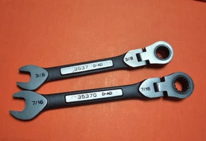 Juego de 2 llaves combinadas de trinquete Craftsman 353 D-AB 7/16 3/8 nuevas - Imagen 1 de 3