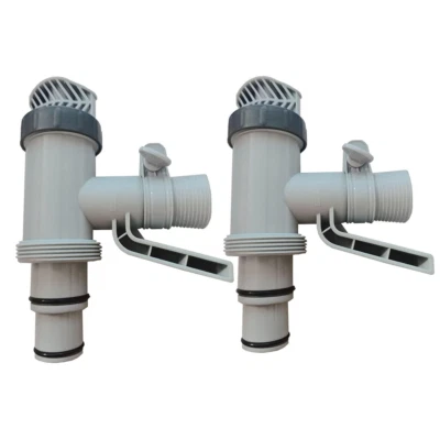 2X1.25"& 1.5" Swimming Pool Pipe w/ Plunger Valve for Above Ground Pool Fittings — 第 1/4 张图片