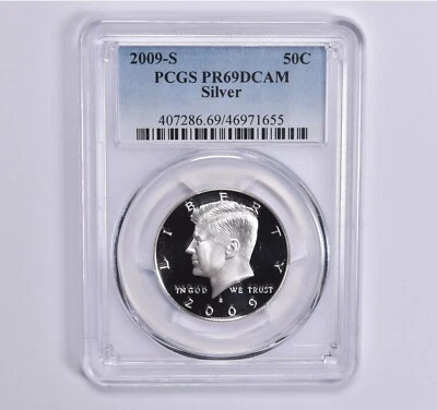 PR69 DCAM 2009-S Silver Kennedy Half Dollar PCGS Blue Lbl - Image 1 of 4