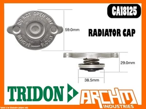 TRIDON CA18125 - RADIATOR CAP STANDARD BAYONET METAL RECOVERY CA 18 PSI 125 KPA - Picture 1 of 2