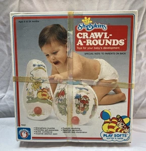 Bola de sonajero Shelcore inflable Baby Crawl -A- Rounds Shelkins vintage 1987 nueva - Imagen 1 de 2