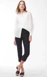 Jules & Leopold Women's Pull On Slim Leg Capri Pants in Black Size 1X MSRP $59 - Picture 1 of 6