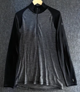 Smartwool Sweater 1/4 Quarter Zip 100% Merino Base Layer Thermal Mens L Fits S/M - Picture 1 of 12