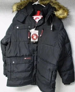 Canada Weather Gear Invierno Puffer Chaqueta Parka Capucha Abrigo Negro Para Hombres Talla XLarge - Imagen 1 de 6