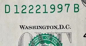 December 22nd, 1997 Birthday/ Anniversary Note Fancy Serial Number 1 Dollar Bill - Picture 1 of 3