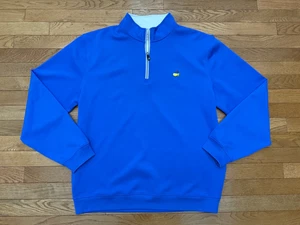 Suéter Masters Tech Para Hombre Talla XL Azul Augusta National Golf 1/4 Cremallera Logo - Imagen 1 de 4
