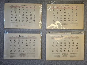 Calendario Viaggiatori Stampa Currier E Ives Vintage 1952, 1954, 1964, 1967 Sigillato - Foto 1 di 24