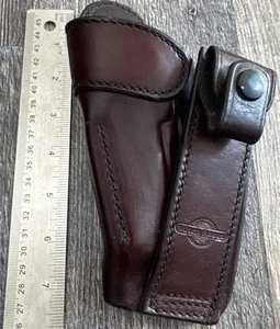 Mitch Rosen Extraordinary Leather Gun Holster OFC 1/2 Inch M866L Made in USA - Picture 1 of 15