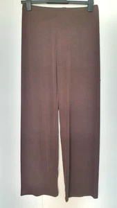 Kim & Co Poly Slinky Elastic Waist Tiina Straight Trousers new small bx4 j7 - Picture 1 of 4