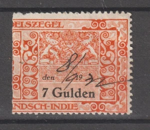 Netherlands Indies Revenue Fiscal Trade Stamps Handelszegel 7 Gulden - Picture 1 of 1