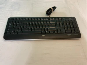 HP KU-0841 P/N 505060-371 USB-Tastatur kabelgebunden PC schwarz (BHE) - Bild 1 von 4