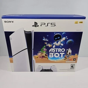 Sony PlayStation 5 Slim Disc Edition PS5 1TB White Console System CFI-2015 - Imagen 1 de 14