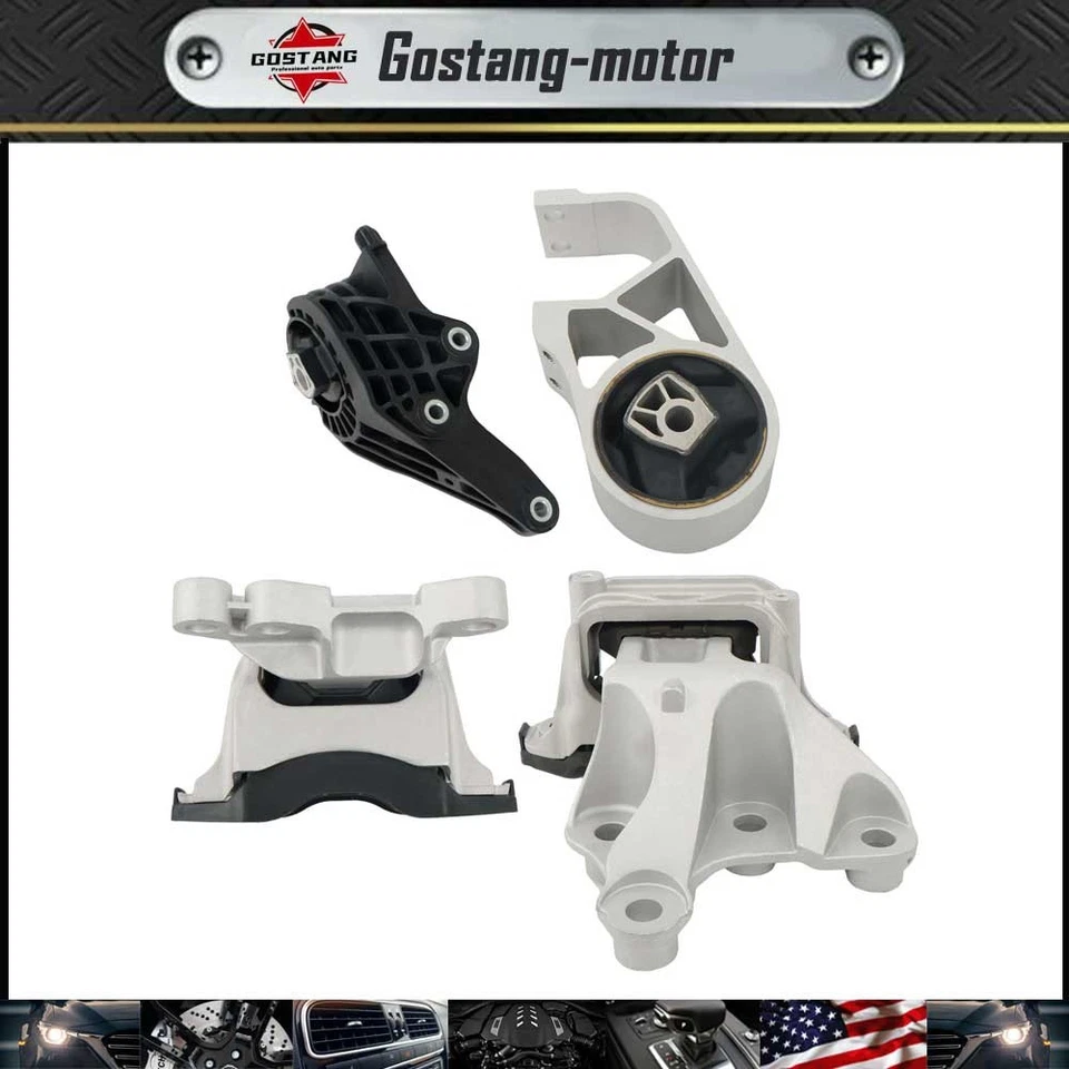 Juego de 4 piezas de motor y montaje de transmisión automática para Buick Enclave 3.6L18-2023 tracción delantera Foto 1 de 4