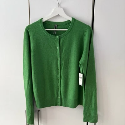 Cárdigan Anthropologie Verde Cachemira Suéter Talla XL Foto 1 de 4