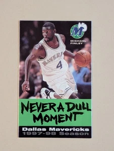 1997-98 Dallas Mavericks Basketball Pocket Schedule NBA GREEN MOTTO 🏀🏀 - Picture 1 of 2