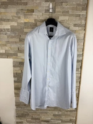Chester Barrie Mens size 17 1/2 collar cufflink light blue shirt - Image 1 of 4