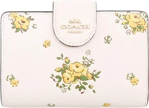[Coach] Medium Corner Zip Wallet Floral Print CAP00 IMCAH Chalk Multi [Outlet] - Bild 1 von 3