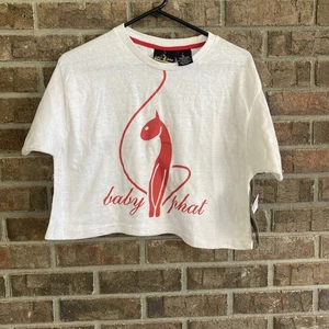 BABY PHAT Y2K Early 2000s Logo WHITE Womens Tee Shirt Top NWT Size XL Pull Over - Picture 1 of 4
