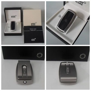 Fermasoldi Montblanc - Iconico Intarsio in Gomma Design Stella Acciaio Inox NUOVO DI ZECCA - Foto 1 di 16