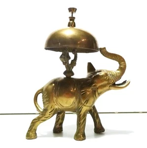 *VINTAGE* Messing ELEFANT Hotel Schreibtisch/Thekenglocke 6 1/2" - Bild 1 von 8
