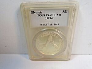 1988-S Seoul Olympiad Silver Dollar Certified as PR67DCAM by PCGS