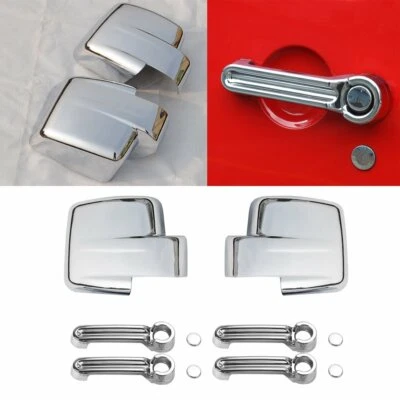 Espejo retrovisor cromado ABS y moldura de manija de puerta para Dodge Nitro Jeep Liberty 07-12 Foto 1 de 4