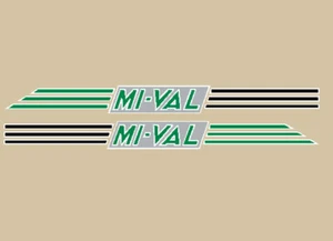 MIVAL VERDE/NERO ADESIVI GREEN/BLACK STICKERS - Picture 1 of 1