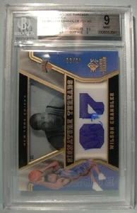 2007-08 SP ROOKIE THREADS GOLD #66 WILSON CHANDLER AUTO JERSEY 40/50 BGS 9 MINT - Picture 1 of 2
