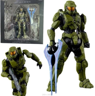 Halo Infinite Master Chief Mjolnir Mark VI Action Figures Model Kit Gifts Toys - Image 1 of 4