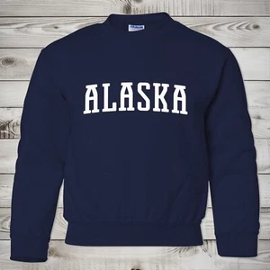 Alaska Kids Sweatshirt | Alaska Youth Crewneck Sweatshirt | Youth Sweatshirt - Picture 1 of 6