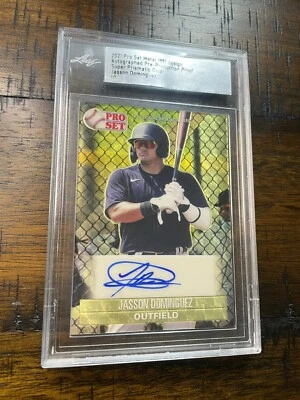 2021 Pro Set Metal SUPER VYNAL Prismatic Gold JASSON DOMINGUEZ AUTO RC 1/1🔥📈🔥 - Image 1 of 2