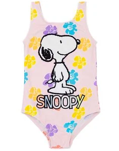 Peanuts Pink Snoopy 1 Piece Swimming Costume Girls - Picture 1 of 57
