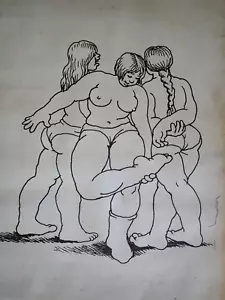 Poster mostra d'arte Robert Crumb 2008 Philadephia ICA Museum 3 grazie - Foto 1 di 16