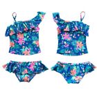 Girls Floral Print Tankini Swimsuits Swimwear Halter Bikini Beach Bathing Suits