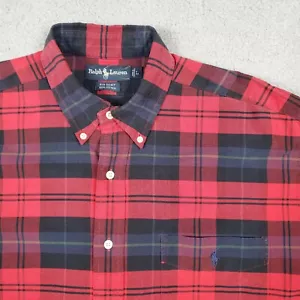 Ralph Lauren Hemd Herren Large Rot Buffalo Karo Vintage Cabincore Woodland Vintage - Bild 1 von 8