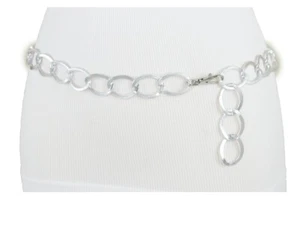 Alwaystyle4you Women Silver Metal Chain Chunky Link Belt - Picture 1 of 8