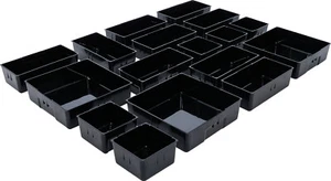 BGS 17x Kunststoff-Ablagefächer Werkstattwagen Kleinteile Ablage Boxen Box Fach - Bild 1 von 5