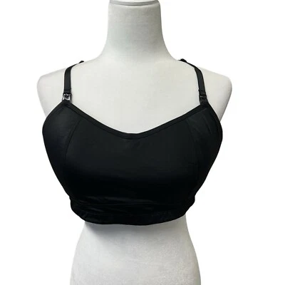 Motherhood Maternity Women's Racerback Clip Down Nursing Bra Black Size XL - Image 1 of 4