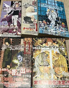 Lotto 5 DEATH NOTE Vol.6.7.9.10.11 OBI MANGA Vintage 1° Edizione Stampa Giapponese - Foto 1 di 22