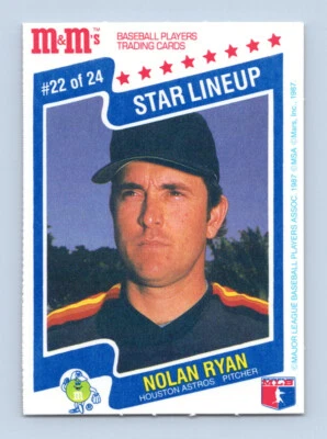 1987 M&M's Star Lineup #22 Nolan Ryan Houston Astros - Image 1 of 2