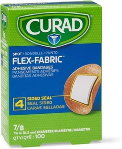 Curad Flex Fabric Spot Adhesive Bandages, Bandage Diameter is 7/8" (Box of 100) - Picture 1 of 5
