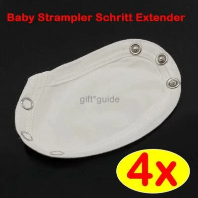 4x Baby Baumwolle Bodyverlängerung Strampler Overall Extenter Verlängern DE Neu - Bild 1 von 4