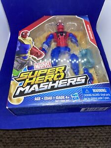 Marvel Super Hero Mashers Spider-Man Figure Hasbro New Blue Arm RARE VARIANT