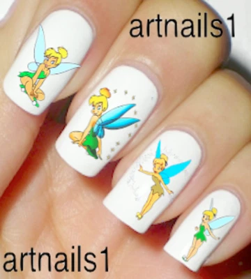 ARTNAILS.1 Tinkerbell Disney Nail Art Peter Pan Water Decals Stickers Manicure Salon Polish