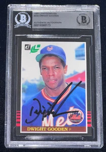 Dwight Gooden 1985 Leaf Donruss #234 Autographed Signed Rookie Card BAS Beckett - Picture 1 of 3