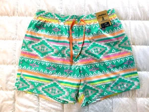 New Chubbies The En Fuegos Swim Trunks Men's L Multicolor Aztec 5.5" Inseam - Picture 1 of 8