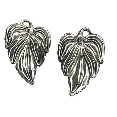 PENDIENTES de colección firmados Danecraft 925 hoja de plata esterlina tornillo trasero hojas de 1" Foto 1 de 4